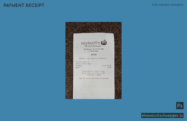 Woolworths-Marktquittung – Beispielvorschau